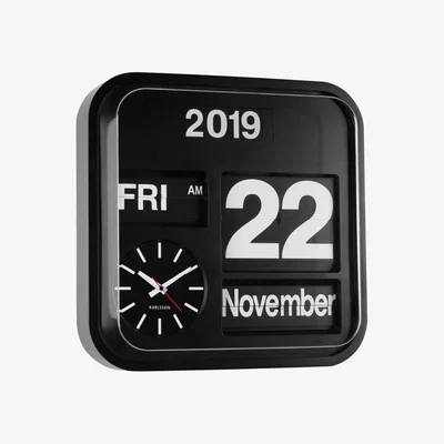 Olivia's Karlsson Big Flip Wall Clock in Black