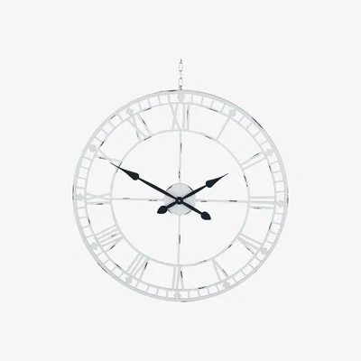 Olivia's Olivia's Clarrie Metal Round Wall Clock in Soft Grey