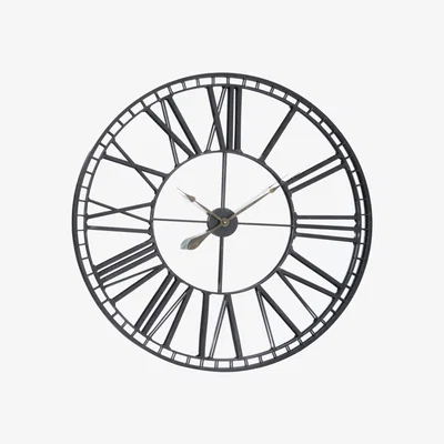 Olivia's Libra Oversized Skeleton Mirror Wall Clock