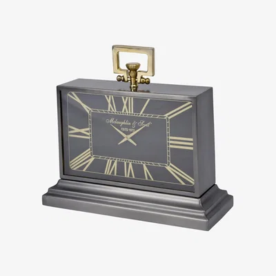 Olivia's Libra Urban Botanic Collection - Iconic Latham Medium Black And Gold Aluminium Clock