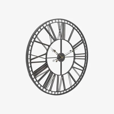 Olivia's Libra Skeleton Mirror Wall Clock in Black
