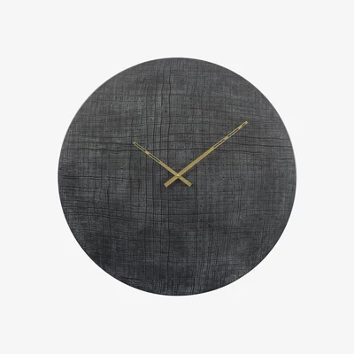 Olivia's Libra Textured Aluminium Wall Clock Black And Green