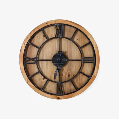 Olivia's Hill Interiors Williston Wooden Wall Clock