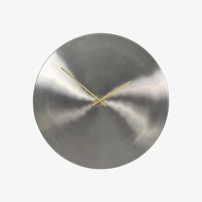 Olivia's Libra Lode Brushed Silver 76 cm Wall Clock With Brass Hands