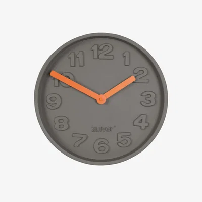 Olivia's Zuiver Clock Time Concrete Orange