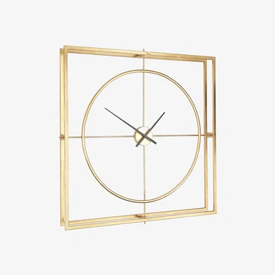 Olivia's Olivia's Square Gold Metal Clock
