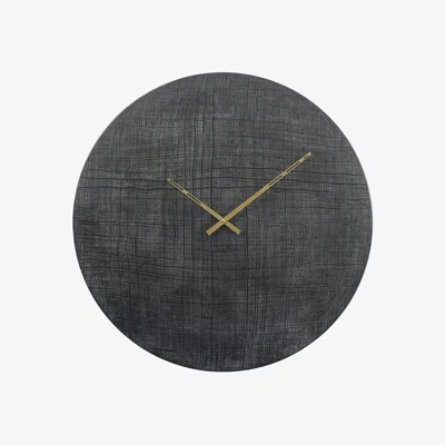 Olivia's Libra Textured Black And Green Aluminium Wall Clock | Outlet