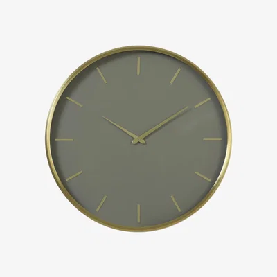 Olivia's Light & Living Timora Wall Clock Green Brown
