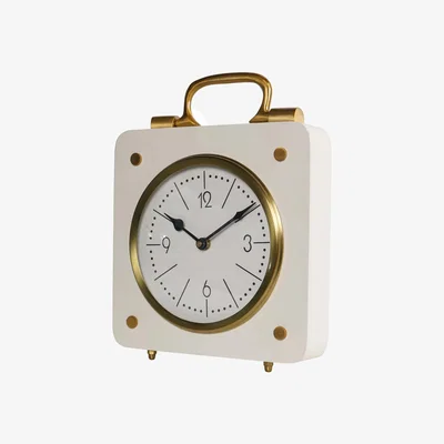 Olivia's Libra Interiors Kimberley Cream & Gold Mantel Clock