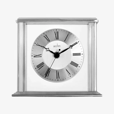 Downtown Acctim Hamilton Silver Effect Mantel Clock