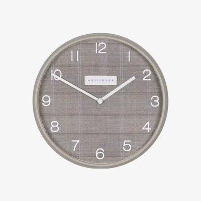 Downtown Artichoke Simply Plaid Wall Clock