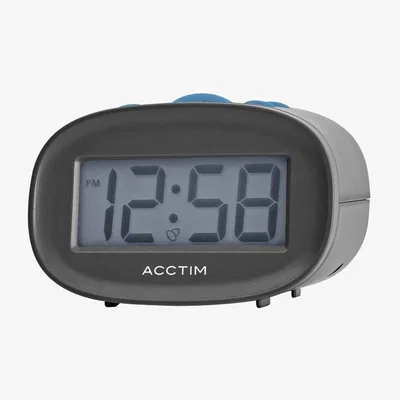 Downtown Libra Grey Alarm Clock