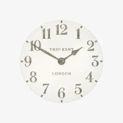 Downtown Thomas Kent Arabic Limestone 12In Wall Clock