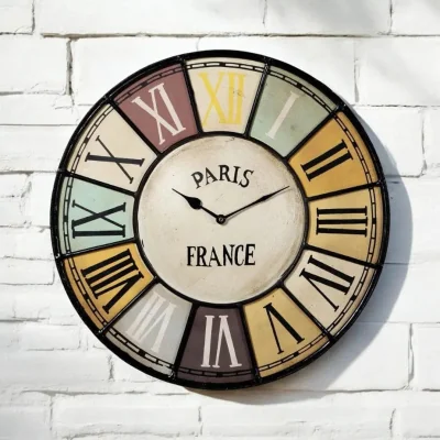 OAT Home Paris 48cm Metal Wall Clock