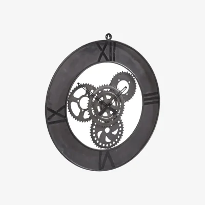 OAT Home Telford Industrial Gear Cogs 60cm Metal Wall Clock