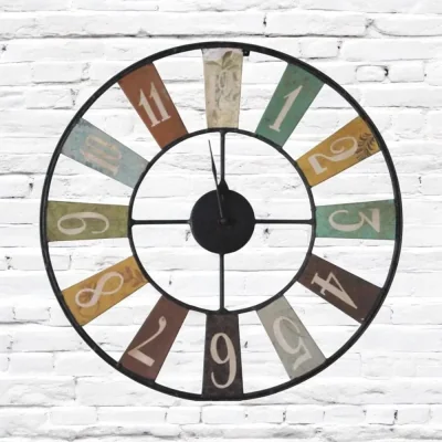 OAT Home Ripon Industrial 48cm Metal Wall Clock