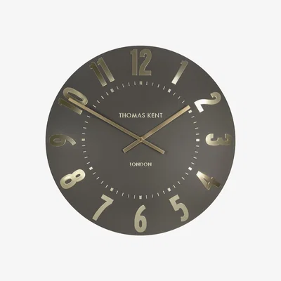 Perch and Parrow Blair Wall Clock in Espresso, Large