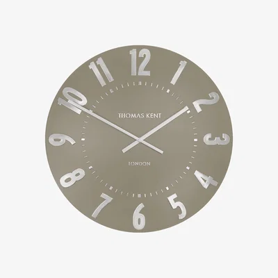 Perch and Parrow Blair Wall Clock in Mocha, Large