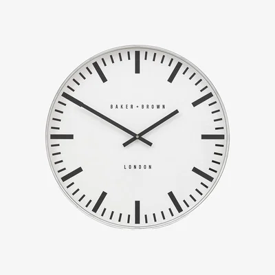 Perch and Parrow Otto Clock in Chrome