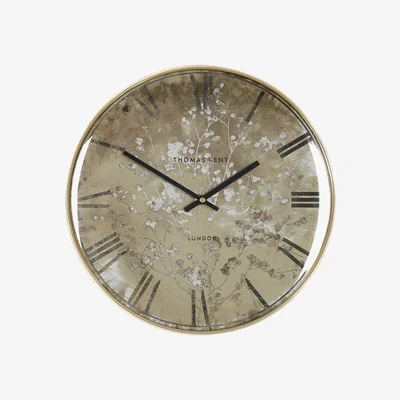 Perch and Parrow Veneto Wall Clock in Gold