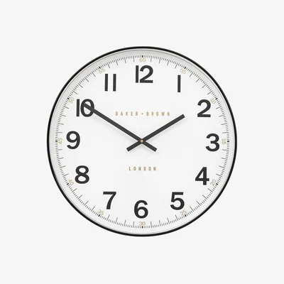 Perch and Parrow Hugo Wall Clock in Black