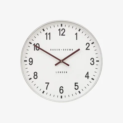 Perch and Parrow Dorian Wall Clock in Chrome
