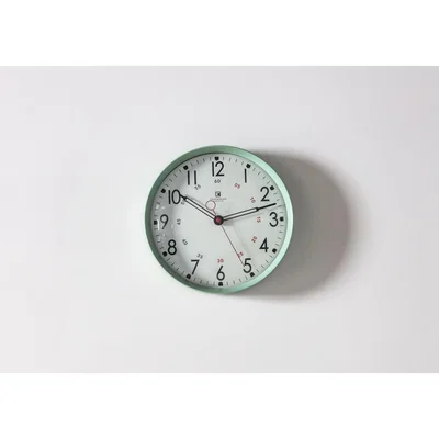 Perch and Parrow Tate Wall Clock in Mint Green