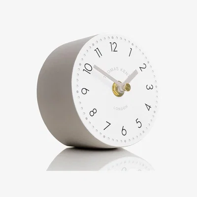 Perch and Parrow Lennox Mantel Clock in Grey