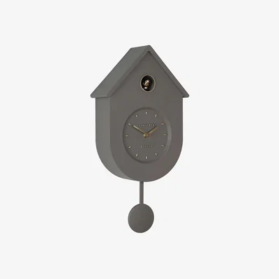 Perch and Parrow Jasper Cuckoo Clock in Taupe