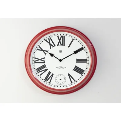 Perch and Parrow Ruby Wall Clock in Cherry Red