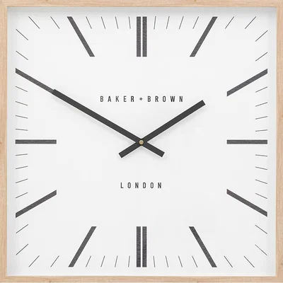 Perch and Parrow Monroe Wall Clock in Oak