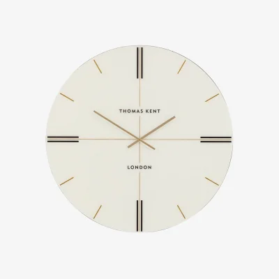 Perch and Parrow Tempo Circle Clock in White