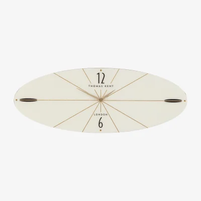 Perch and Parrow Tempo Ellipse Clock in White