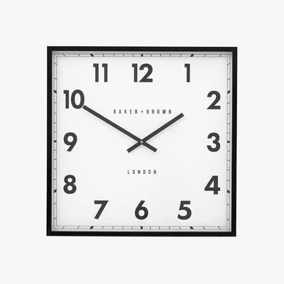 Perch and Parrow Bennet Wall Clock in Black