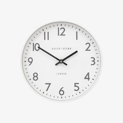 Perch and Parrow Ezra Wall Clock in Putty