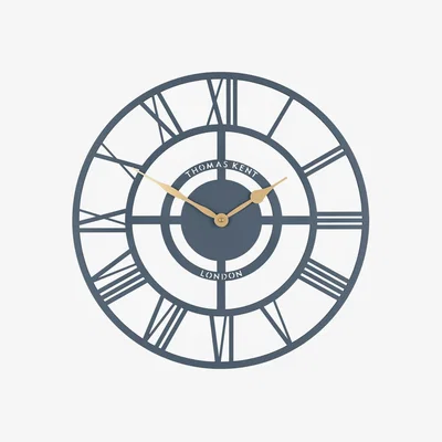 Perch and Parrow Cyrus Wall Clock in Blue