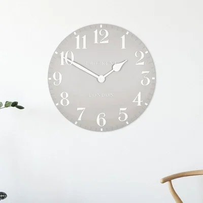 Pagazzi Thomas Kent 12" Arabic Wall Clock Dove Grey
