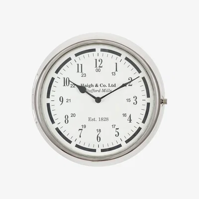 Pagazzi Nickel Round Wall Clock