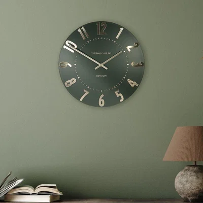 Pagazzi Thomas Kent Mulberry 12" Wall Clock Olive Green