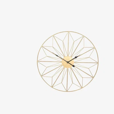 Pagazzi Geometric Wall Clock Gold