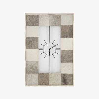 Pagazzi Leather Patchwork Wall Clock