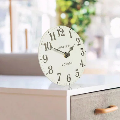 Pagazzi Thomas Kent Arabic Mantel Clock Limestone