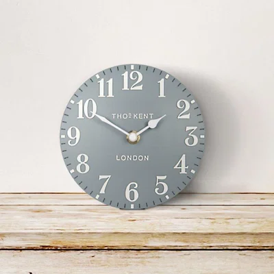 Pagazzi Thomas Kent Arabic Mantel Clock Flax Blue