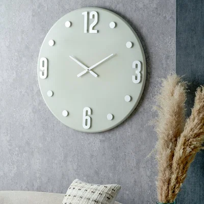 Pagazzi Grey and Silver Metal Retro Wall Clock