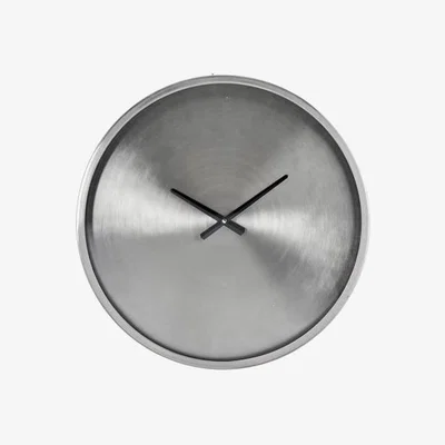 Pagazzi Brushed Metal Simple Round Wall Clock