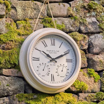 Pagazzi Antique Effect Gold Brushed Cream Wall Clock