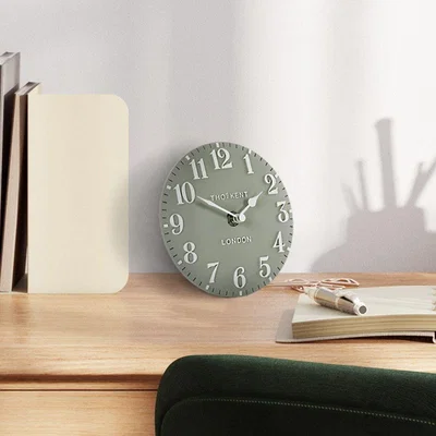 Pagazzi Thomas Kent Arabic Mantel Clock Seagrass