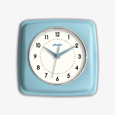 The Range Retro Wall Clock - Pastel Blue
