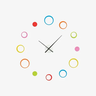 The Range Verdian Multi Coloured Circles DIY Wall Clock - Multicolour