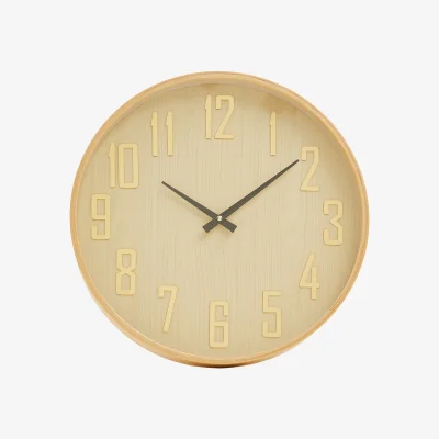 The Range Vitus 40cm Dia Natural Wall Clock - Natural